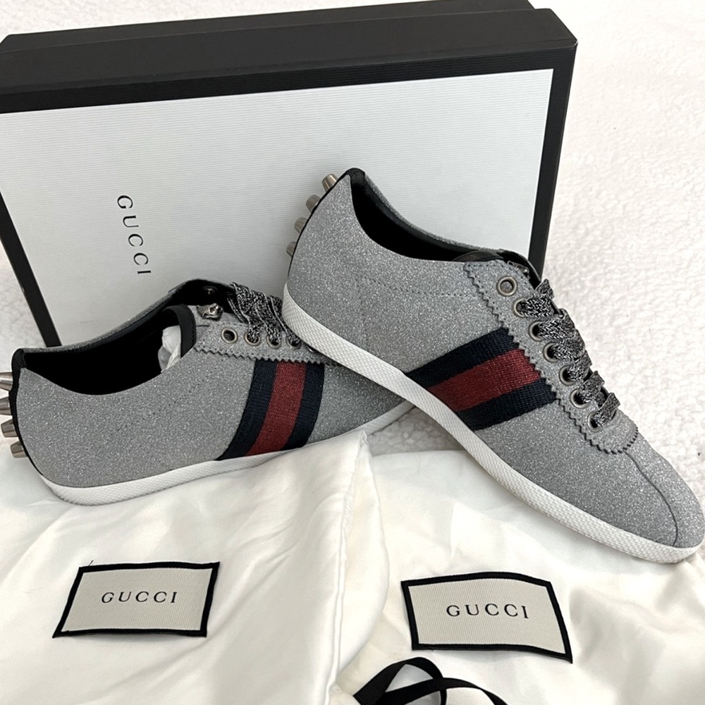 Gucci Bambi Web Silver Size 36